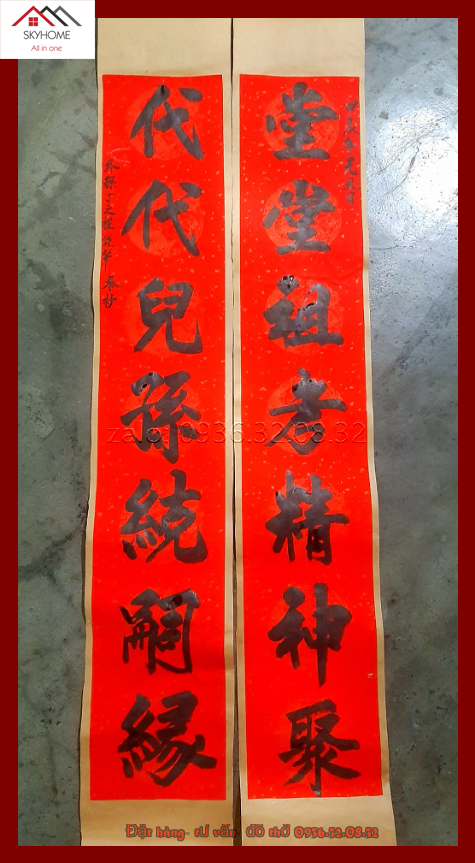 Câu liễn thờ chữ Đường đường Tổ Khảo